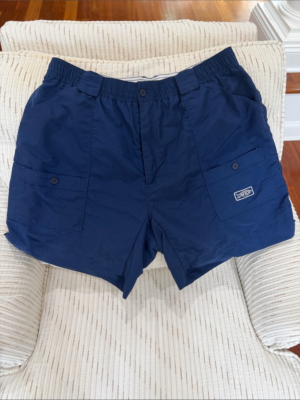 AFTCO Navy Blue M12 Original Fishing Shorts Mens Size 40